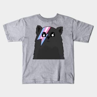 Transgender Pride Flag Kitty Kids T-Shirt